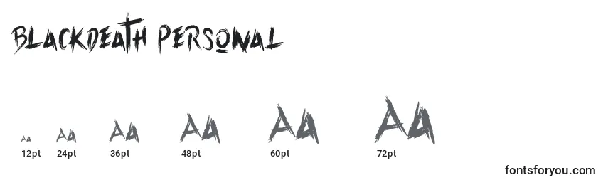 Blackdeath Personal Font Sizes