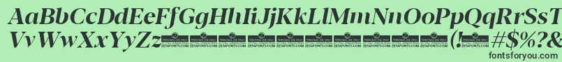 fuente Blacker Display Bold italic trial – Fuentes Negras Sobre Fondo Verde