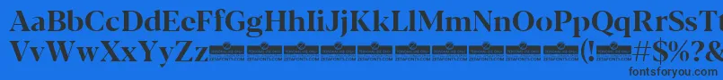 Blacker Display Bold trial Font – Black Fonts on Blue Background
