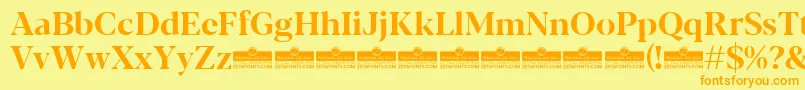 Blacker Display Bold trial Font – Orange Fonts on Yellow Background