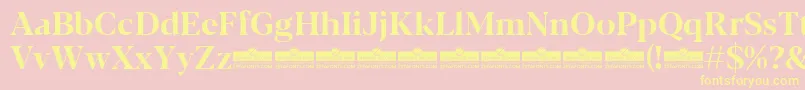 Blacker Display Bold trial-Schriftart – Gelbe Schriften auf rosa Hintergrund