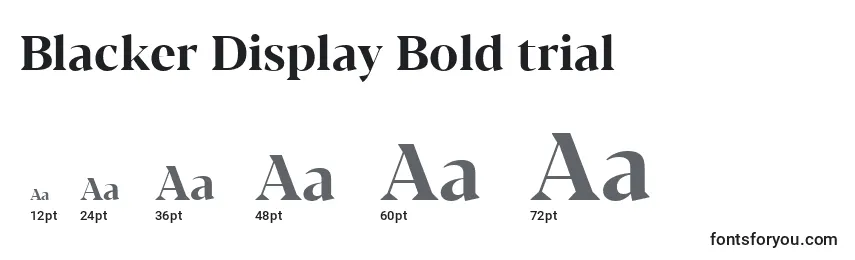 Размеры шрифта Blacker Display Bold trial