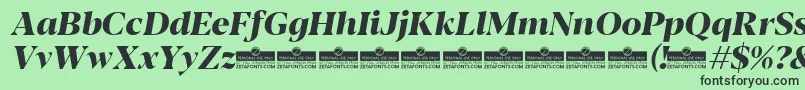 fuente Blacker Display ExtraBold Italic trial – Fuentes Negras Sobre Fondo Verde