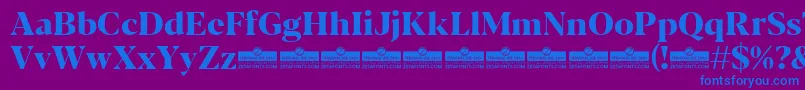 Blacker Display ExtraBold trial Font – Blue Fonts on Purple Background