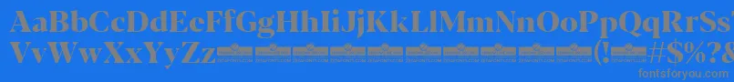 Blacker Display ExtraBold trial Font – Gray Fonts on Blue Background