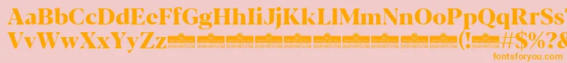 Blacker Display ExtraBold trial Font – Orange Fonts on Pink Background