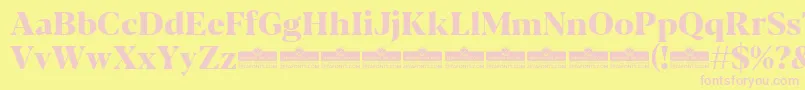 Blacker Display ExtraBold trial Font – Pink Fonts on Yellow Background