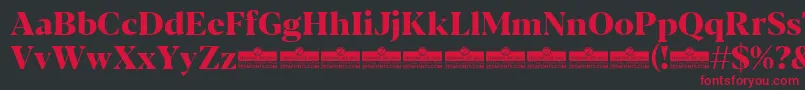 Blacker Display ExtraBold trial Font – Red Fonts on Black Background