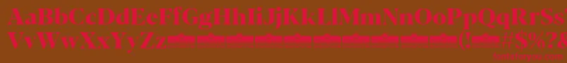 Blacker Display ExtraBold trial Font – Red Fonts on Brown Background