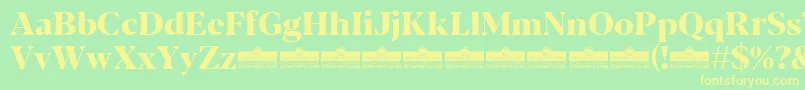 Blacker Display ExtraBold trial Font – Yellow Fonts on Green Background