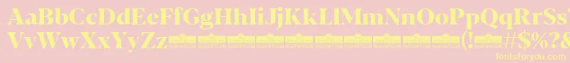 Blacker Display ExtraBold trial Font – Yellow Fonts on Pink Background