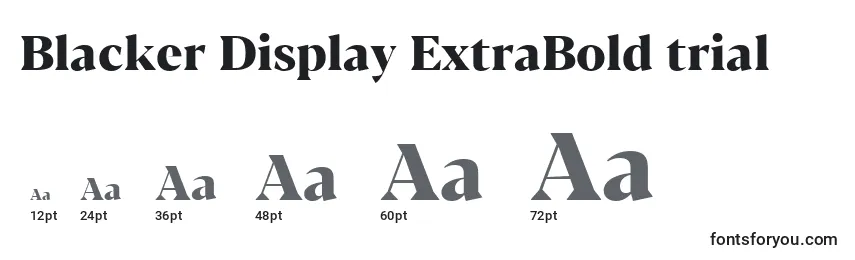 Blacker Display ExtraBold trial Font Sizes