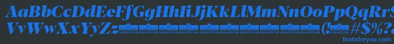 fuente Blacker Display Heavy Italic trial – Fuentes Azules Sobre Fondo Negro