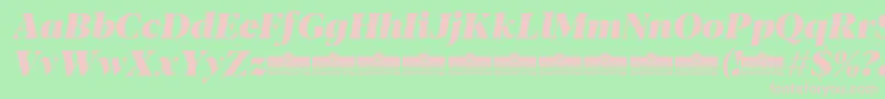 Blacker Display Heavy Italic trial Font – Pink Fonts on Green Background