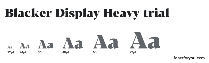 Размеры шрифта Blacker Display Heavy trial