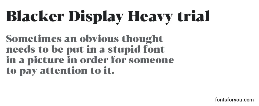 Blacker Display Heavy trial-fontti