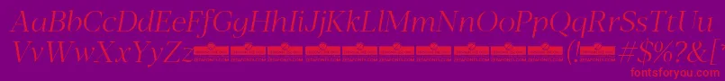 Blacker Display Light Italic trial Font – Red Fonts on Purple Background