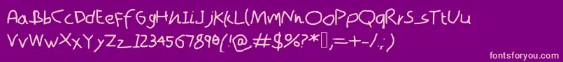 Samt Font – Pink Fonts on Purple Background