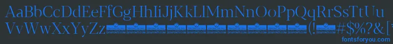 Blacker Display Light trial Font – Blue Fonts on Black Background