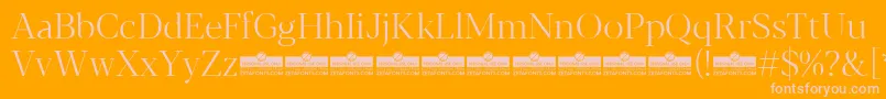 Blacker Display Light trial Font – Pink Fonts on Orange Background