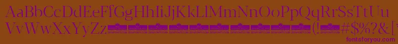 Blacker Display Light trial Font – Purple Fonts on Brown Background