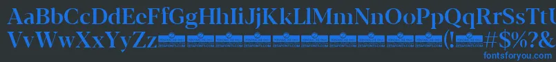 Blacker Display Medium trial Font – Blue Fonts on Black Background
