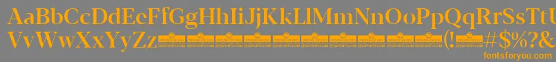 Blacker Display Medium trial Font – Orange Fonts on Gray Background