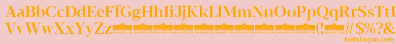 Blacker Display Medium trial Font – Orange Fonts on Pink Background