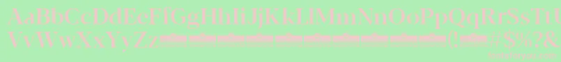 Blacker Display Medium trial Font – Pink Fonts on Green Background