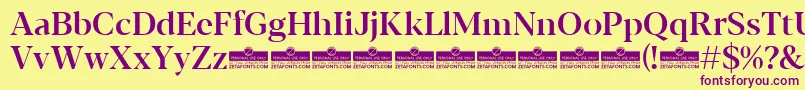 Blacker Display Medium trial Font – Purple Fonts on Yellow Background