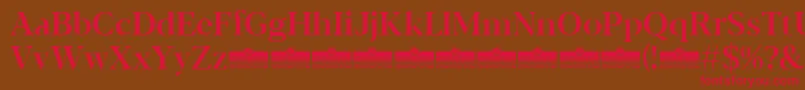 Blacker Display Medium trial Font – Red Fonts on Brown Background