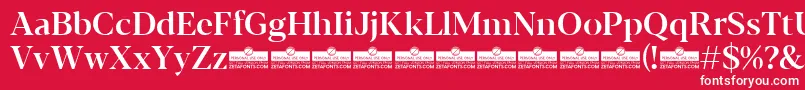 Blacker Display Medium trial Font – White Fonts on Red Background