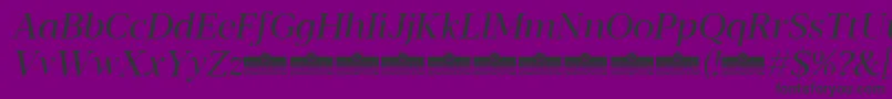 Blacker Display Regular Italic trial Font – Black Fonts on Purple Background