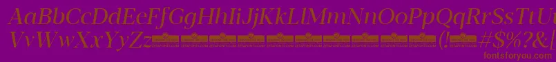 fuente Blacker Display Regular Italic trial – Fuentes Marrones Sobre Fondo Morado