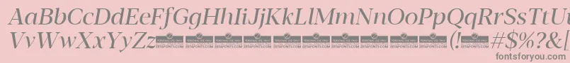 Blacker Display Regular Italic trial Font – Gray Fonts on Pink Background