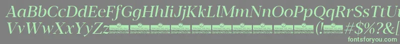 Blacker Display Regular Italic trial Font – Green Fonts on Gray Background