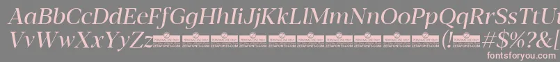 Blacker Display Regular Italic trial Font – Pink Fonts on Gray Background