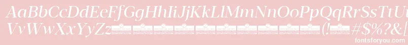 Blacker Display Regular Italic trial Font – White Fonts on Pink Background
