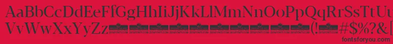 Blacker Display Regular trial Font – Black Fonts on Red Background