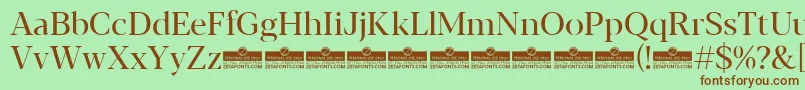 Blacker Display Regular trial Font – Brown Fonts on Green Background