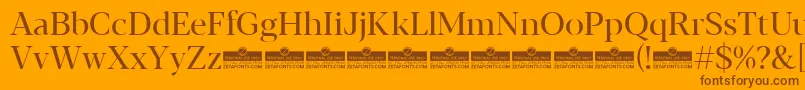 Blacker Display Regular trial-Schriftart – Braune Schriften auf orangefarbenem Hintergrund