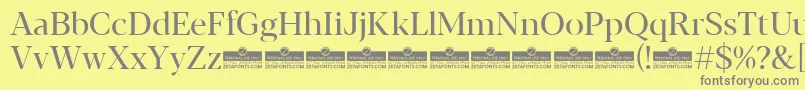 Blacker Display Regular trial Font – Gray Fonts on Yellow Background