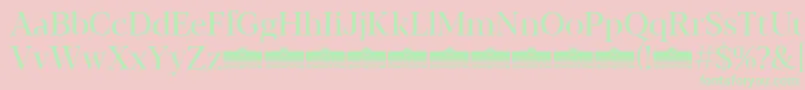 Blacker Display Regular trial Font – Green Fonts on Pink Background