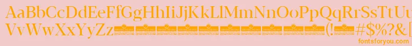 Blacker Display Regular trial Font – Orange Fonts on Pink Background