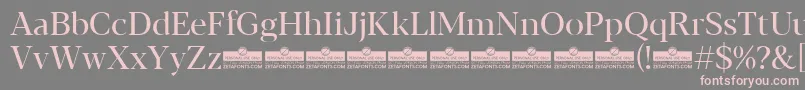 Blacker Display Regular trial Font – Pink Fonts on Gray Background