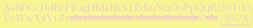 Blacker Display Regular trial Font – Pink Fonts on Yellow Background