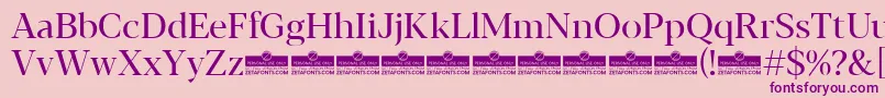 Blacker Display Regular trial Font – Purple Fonts on Pink Background