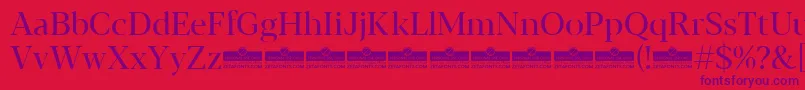 Blacker Display Regular trial Font – Purple Fonts on Red Background