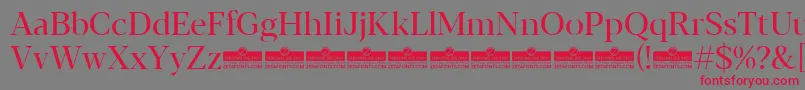 Blacker Display Regular trial Font – Red Fonts on Gray Background