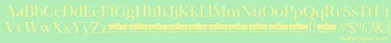 Blacker Display Regular trial Font – Yellow Fonts on Green Background